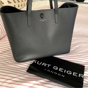 NWT! KURT GEIGER Grey Richmond Shopper Tote